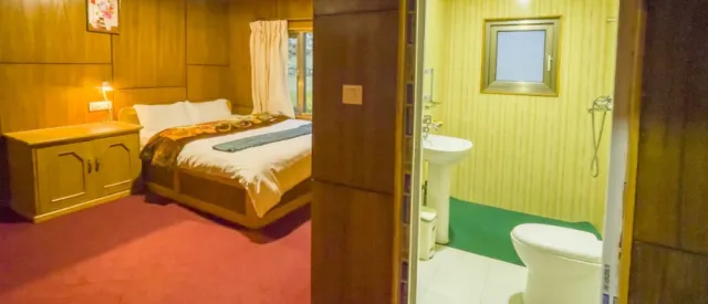 Room example in one of the deluxe lodges en route Everest Base Camp